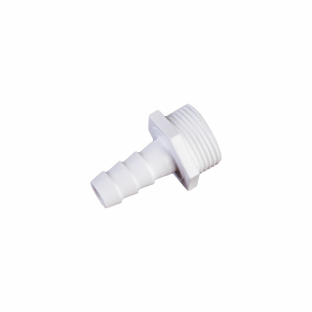 Końcówka 1/2'' z gwintem zewn. 3/4" biała. P-KGZ3/4